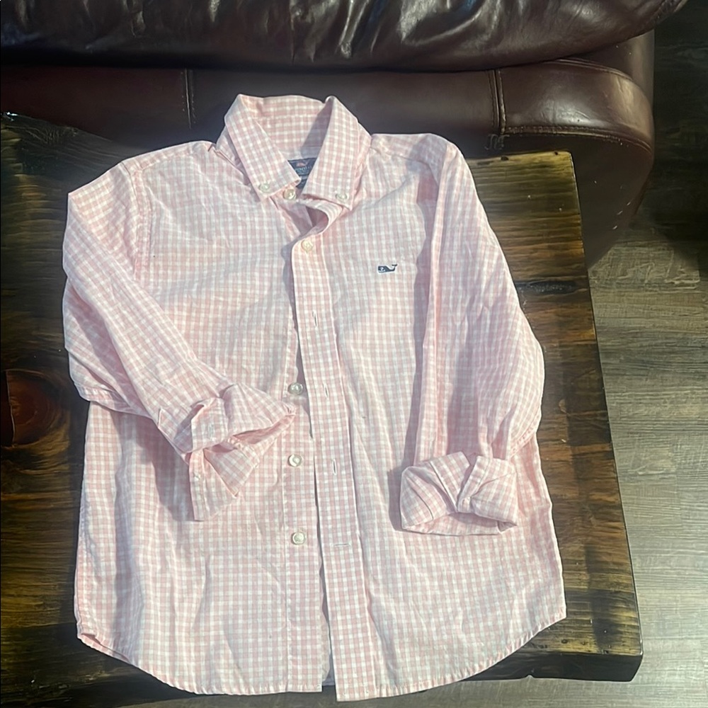 Boys/Girls Pink Gingham Shirt